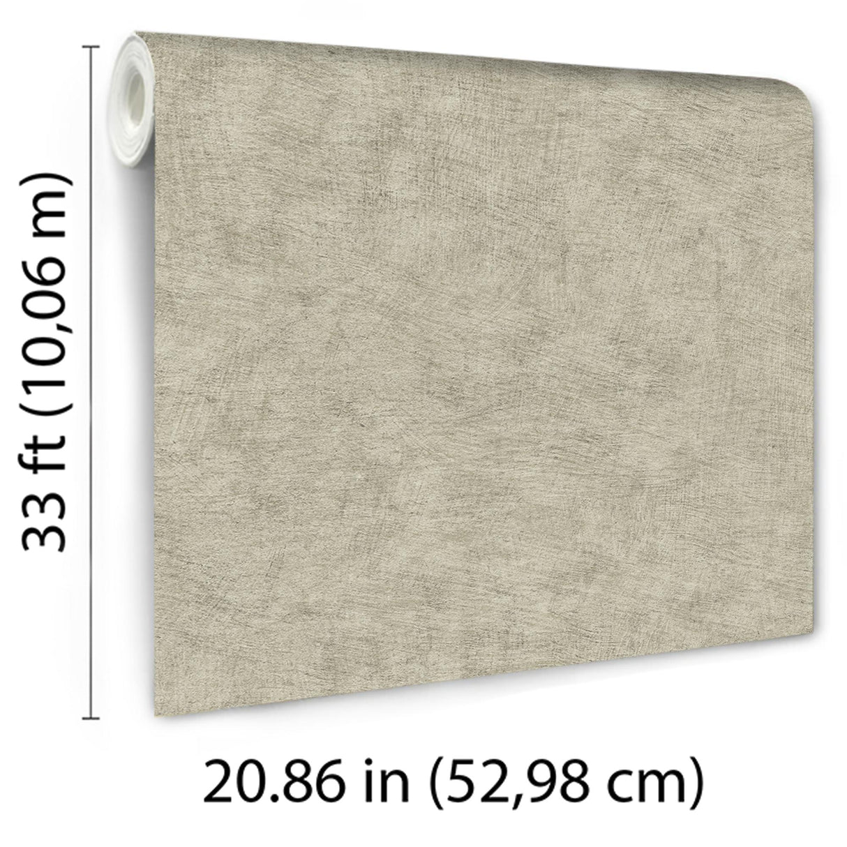 Veer Decor Pampas Plain Brushed Texture Taupe Wallpaper