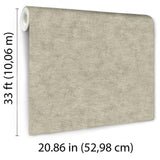 Veer Decor Pampas Plain Brushed Texture Taupe Wallpaper