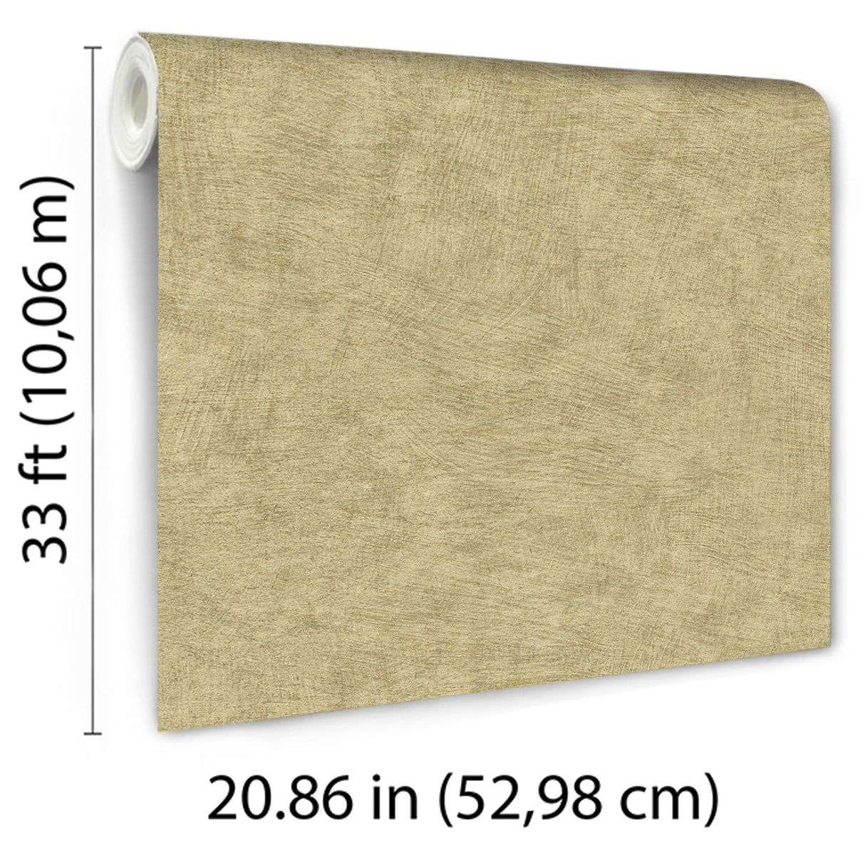 Veer Decor Pampas Plain Brushed Texture Honey Mustard Wallpaper