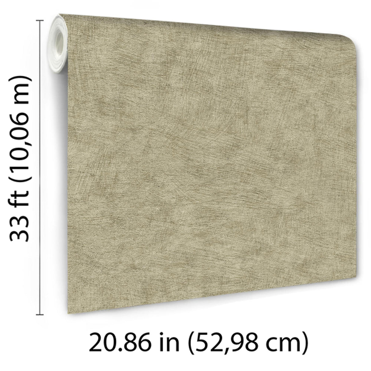 Veer Decor Pampas Plain Brushed Texture Olive Grey Wallpaper