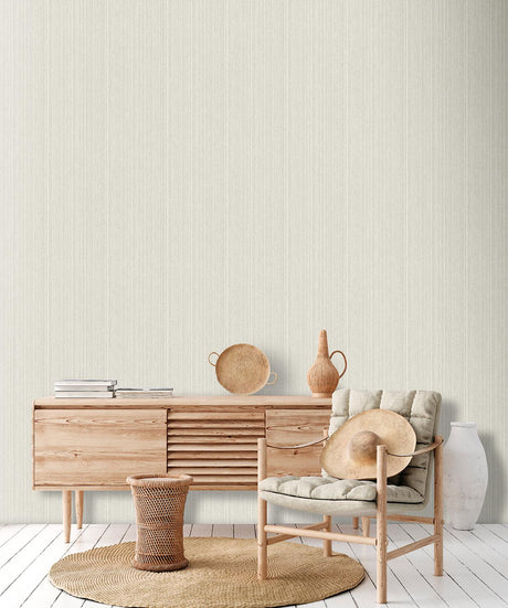 Veer Decor Rope Plain Texture Winter White Wallpaper