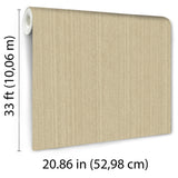 Veer Decor Rope Plain Texture Warm Sand Wallpaper