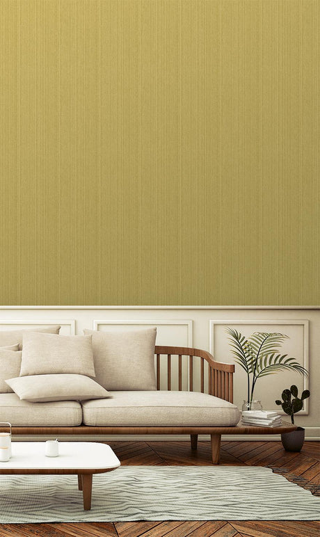 Veer Decor Rope Plain Texture Golden Olive Wallpaper