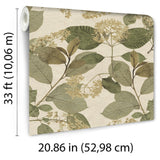 Veer Decor Castanum Bloom Cream Green Wallpaper