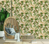 Veer Decor Castanum Bloom Cream Green Wallpaper