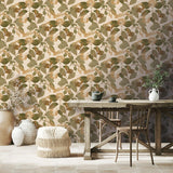 Veer Decor Castanum Bloom Apricot Orange Wallpaper