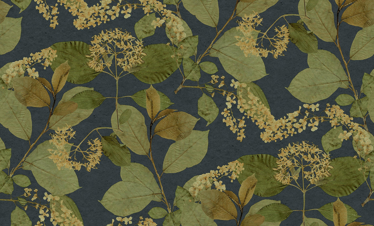 Veer Decor Castanum Bloom Midnight Blue Wallpaper