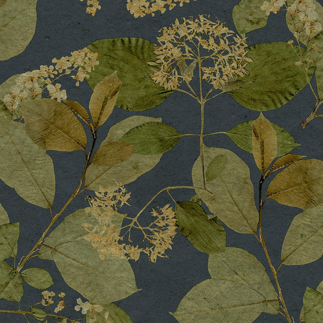 Veer Decor Castanum Bloom Midnight Blue Wallpaper