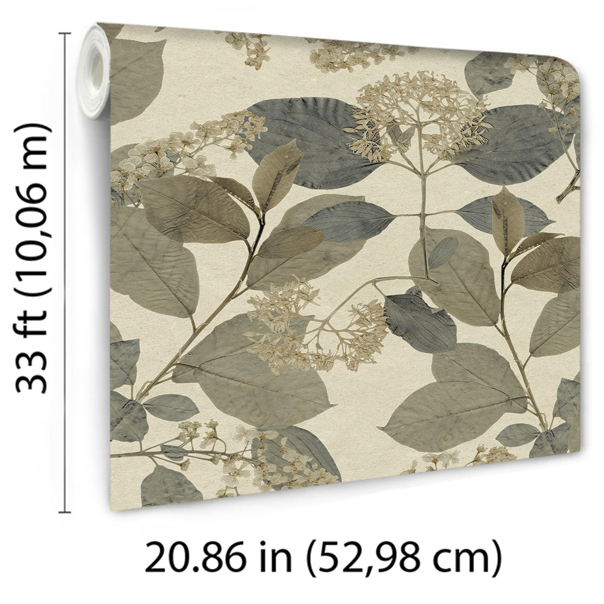 Veer Decor Castanum Bloom Blue Beige Wallpaper