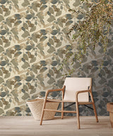Veer Decor Castanum Bloom Blue Beige Wallpaper