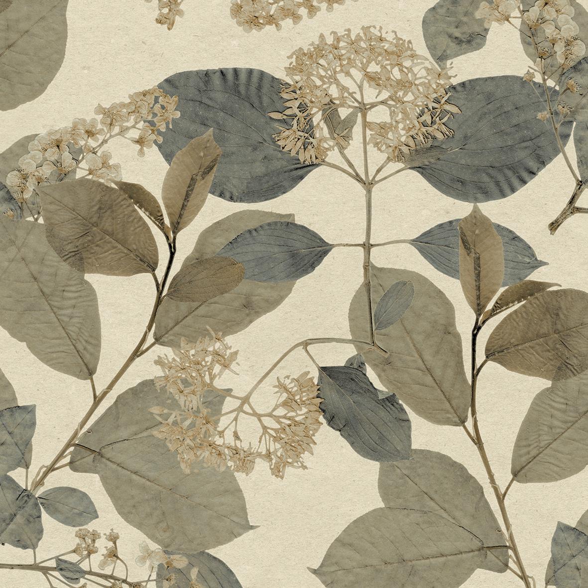 Veer Decor Castanum Bloom Blue Beige Wallpaper