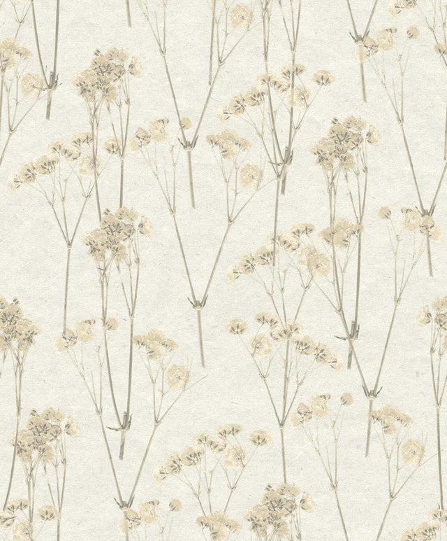 Veer Decor Spry Flower Cream Wallpaper