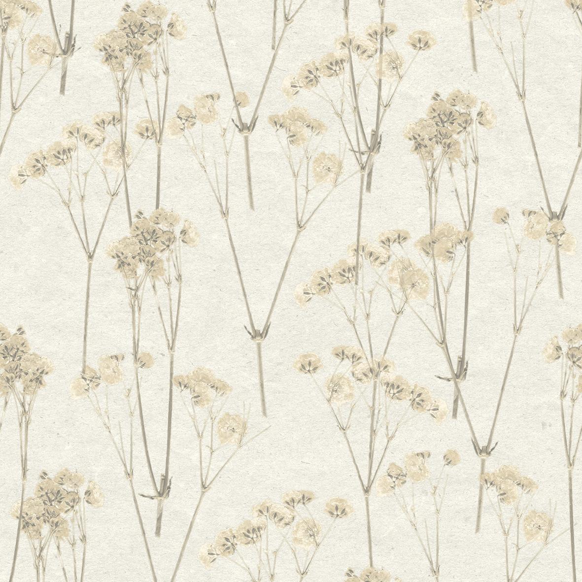 Veer Decor Spry Flower Cream Wallpaper