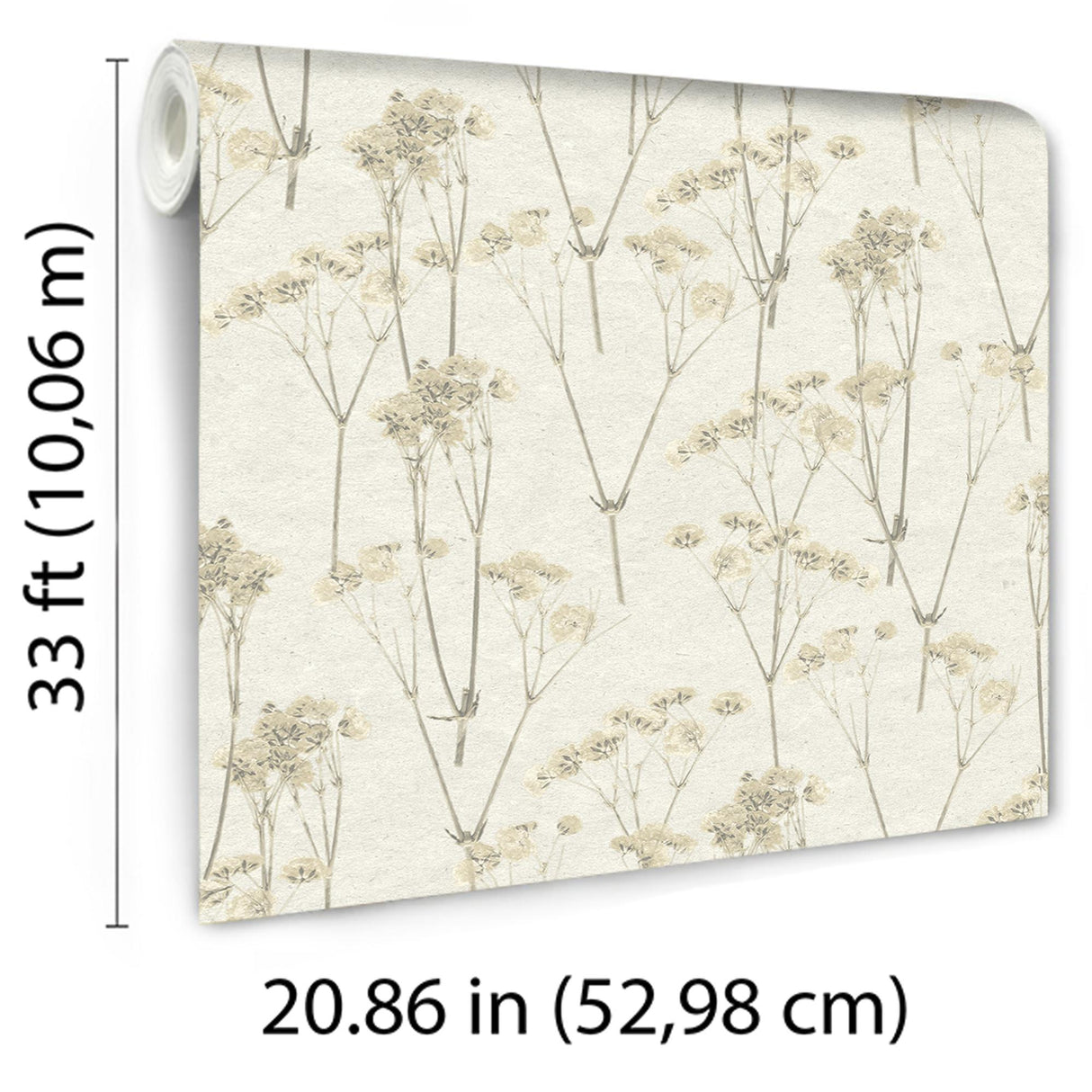 Veer Decor Spry Flower Cream Wallpaper