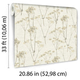 Veer Decor Spry Flower Cream Wallpaper