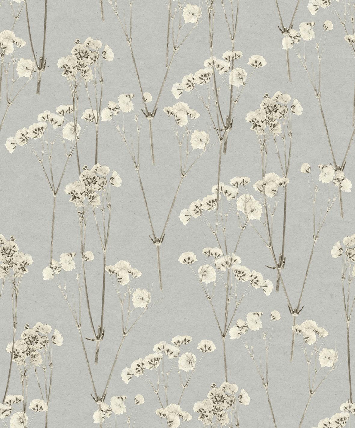 Veer Decor Spry Flower Cashmere Blue Wallpaper