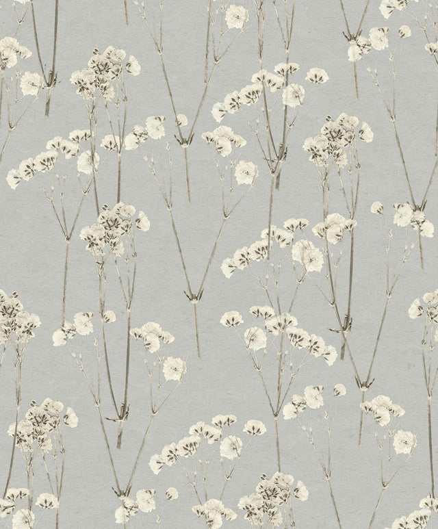Veer Decor Spry Flower Cashmere Blue Wallpaper
