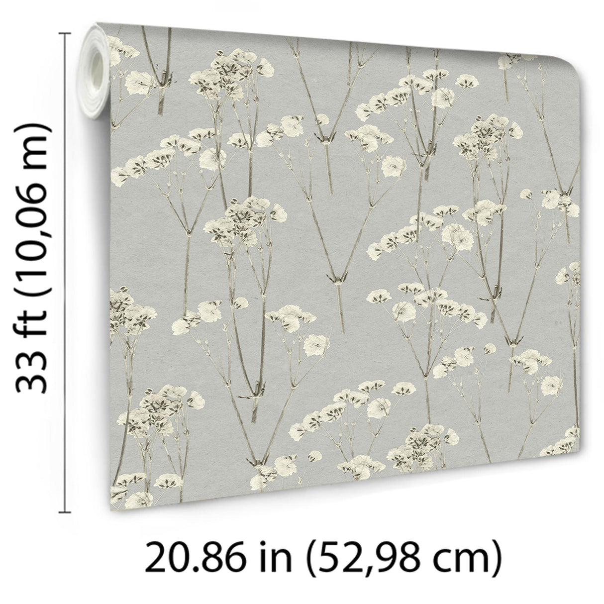 Veer Decor Spry Flower Cashmere Blue Wallpaper