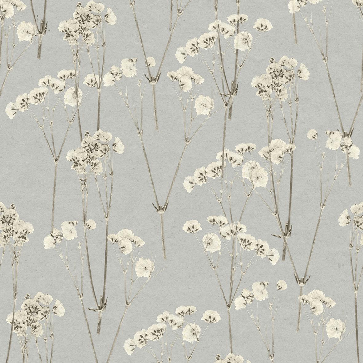 Veer Decor Spry Flower Cashmere Blue Wallpaper