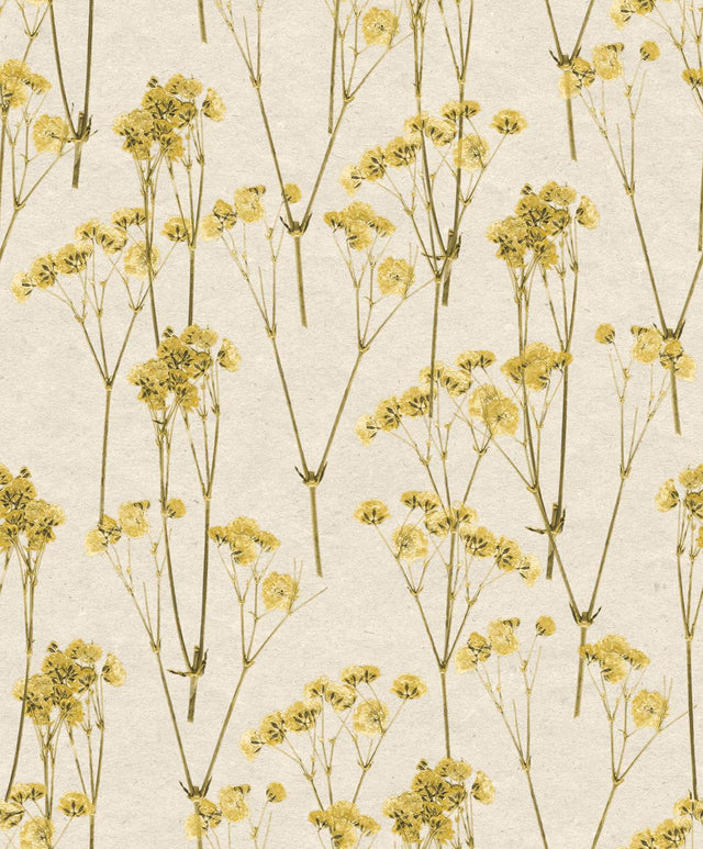 Veer Decor Spry Flower Sunset Yellow Wallpaper