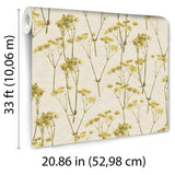 Veer Decor Spry Flower Sunset Yellow Wallpaper