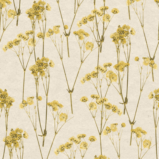 Veer Decor Spry Flower Sunset Yellow Wallpaper