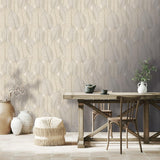 Veer Decor Leaf Lace Cream Wallpaper