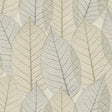 Veer Decor Leaf Lace Blue Beige Wallpaper