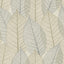 Veer Decor Leaf Lace Blue Beige Wallpaper