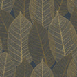 Veer Decor Leaf Lace Midnight Blue Wallpaper
