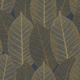 Veer Decor Leaf Lace Midnight Blue Wallpaper