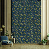 Veer Decor Spry Flower Midnight Navy Wallpaper