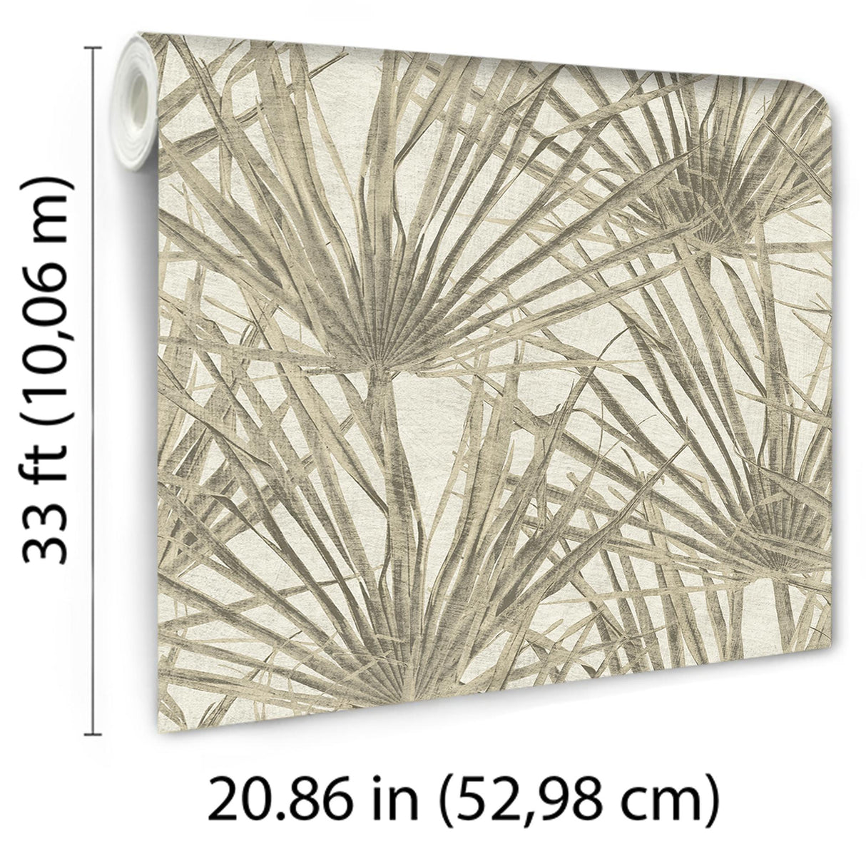 Veer Decor Palm Cream Wallpaper