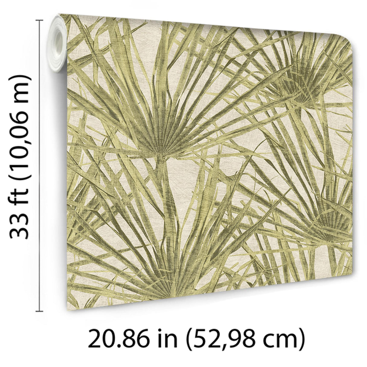 Veer Decor Palm Dusty Yellow Wallpaper