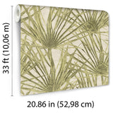 Veer Decor Palm Dusty Yellow Wallpaper