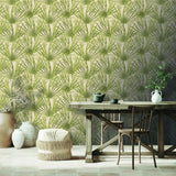 Veer Decor Palm Dusty Yellow Wallpaper