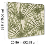 Veer Decor Palm Turtle Green Wallpaper