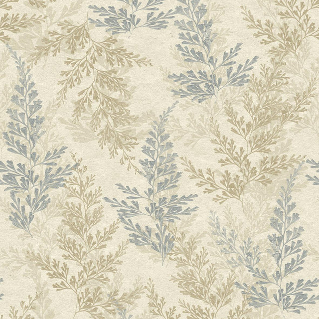 Veer Decor Wild Herbs Blue Beige Wallpaper