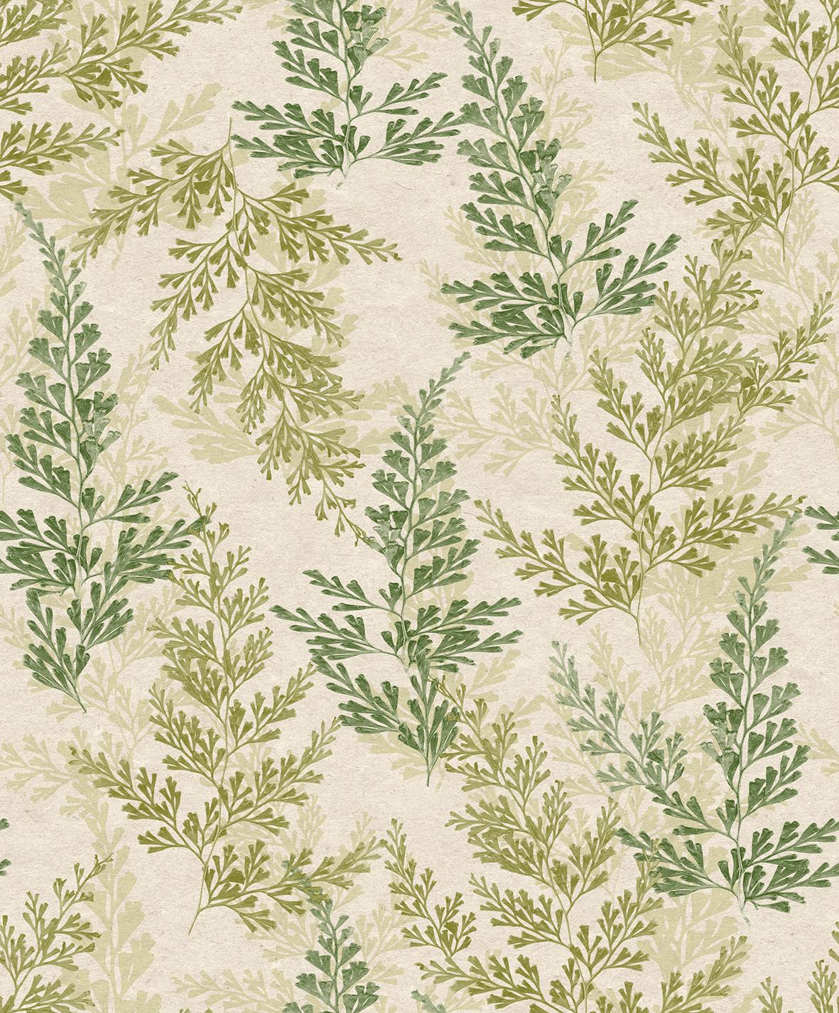 Veer Decor Wild Herbs Watercress Green Wallpaper