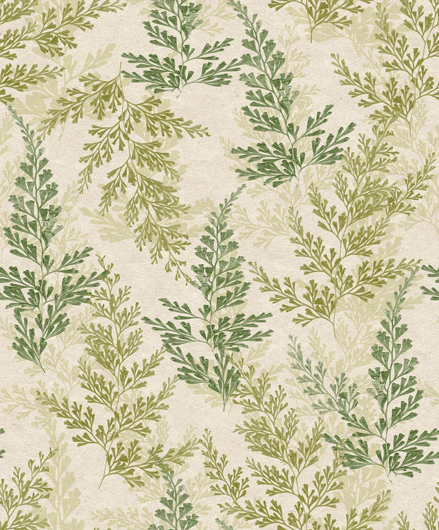 Veer Decor Wild Herbs Watercress Green Wallpaper