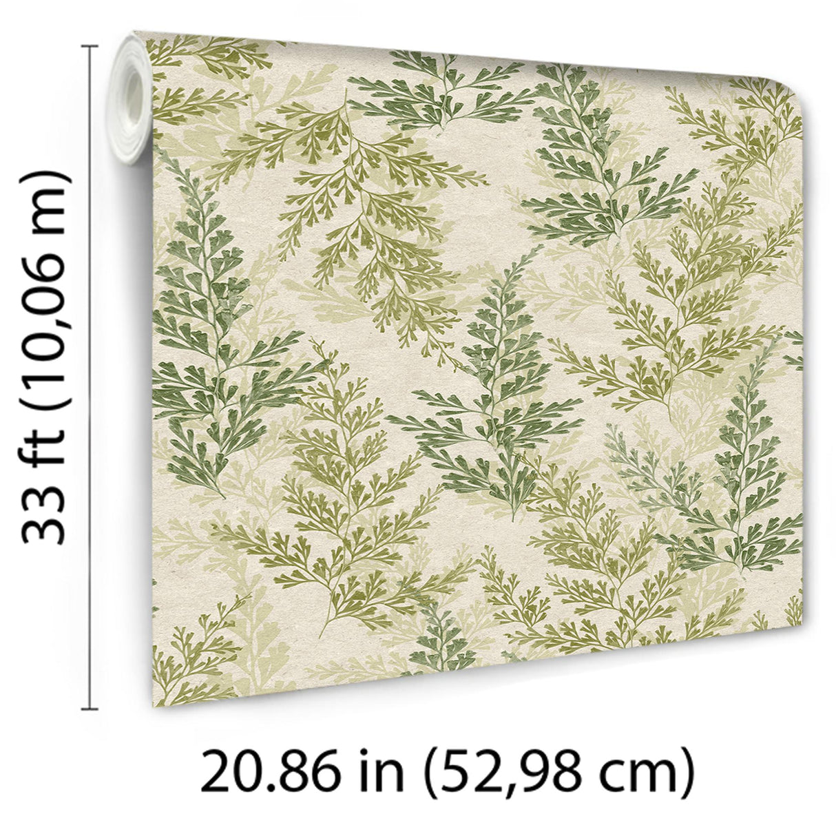 Veer Decor Wild Herbs Watercress Green Wallpaper
