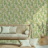 Veer Decor Wild Herbs Watercress Green Wallpaper
