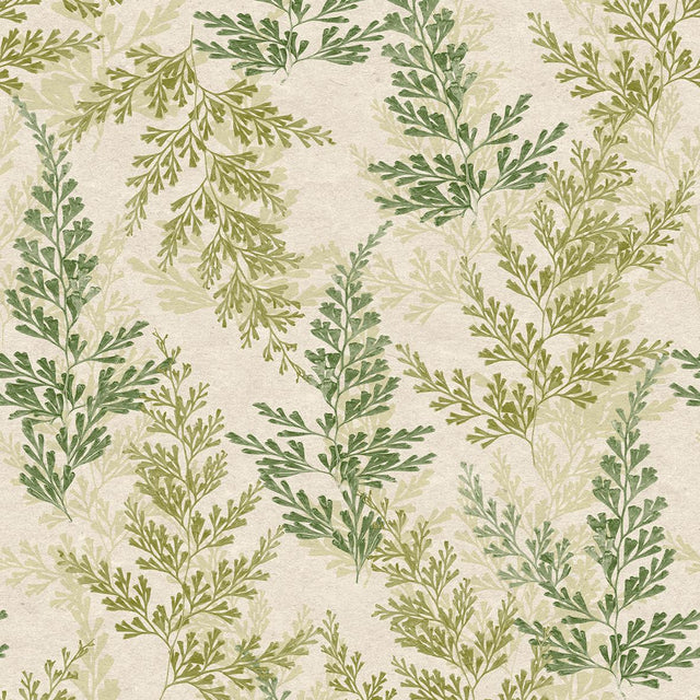 Veer Decor Wild Herbs Watercress Green Wallpaper
