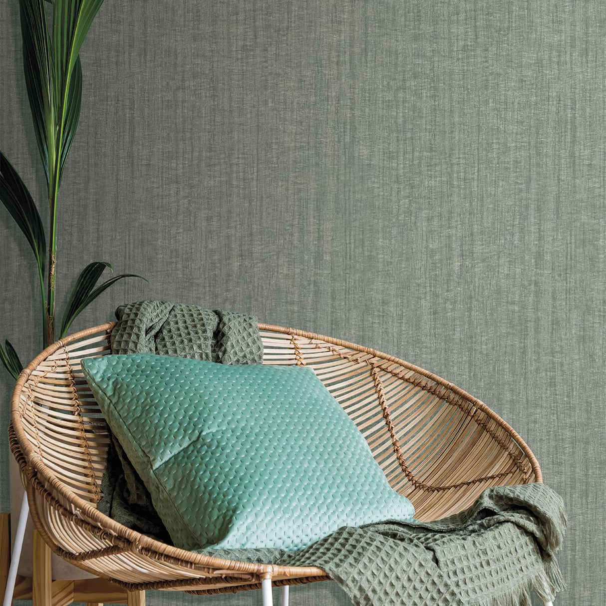 Veer Decor Papyrus Lux Sage Wallpaper
