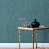 Veer Decor Papyrus Lux Petrol Blue Wallpaper