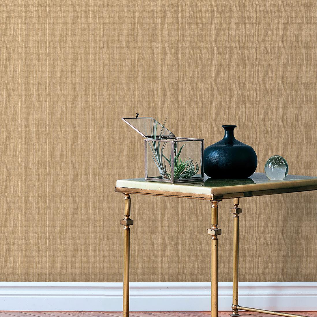 Veer Decor Rafia Grasscloth Camel Wallpaper