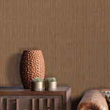 Veer Decor Rafia Grasscloth Brown Wallpaper
