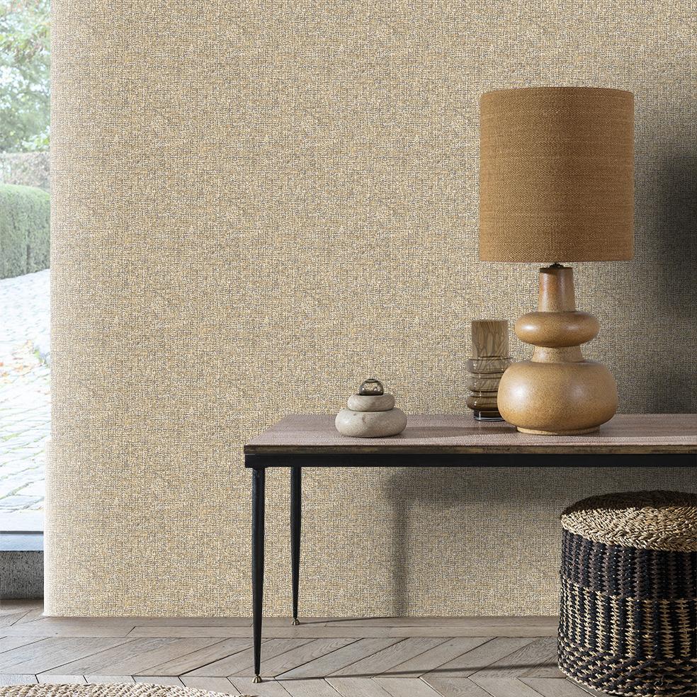 Veer Decor Bossanova Linen Texture Cream Wallpaper