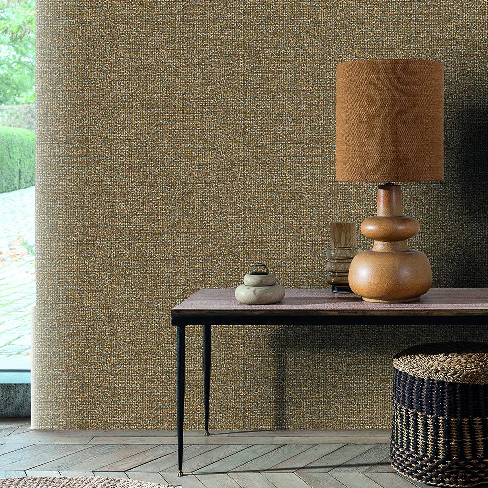Veer Decor Bossanova Linen Texture Brown Wallpaper