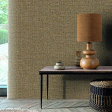 Veer Decor Bossanova Linen Texture Brown Wallpaper